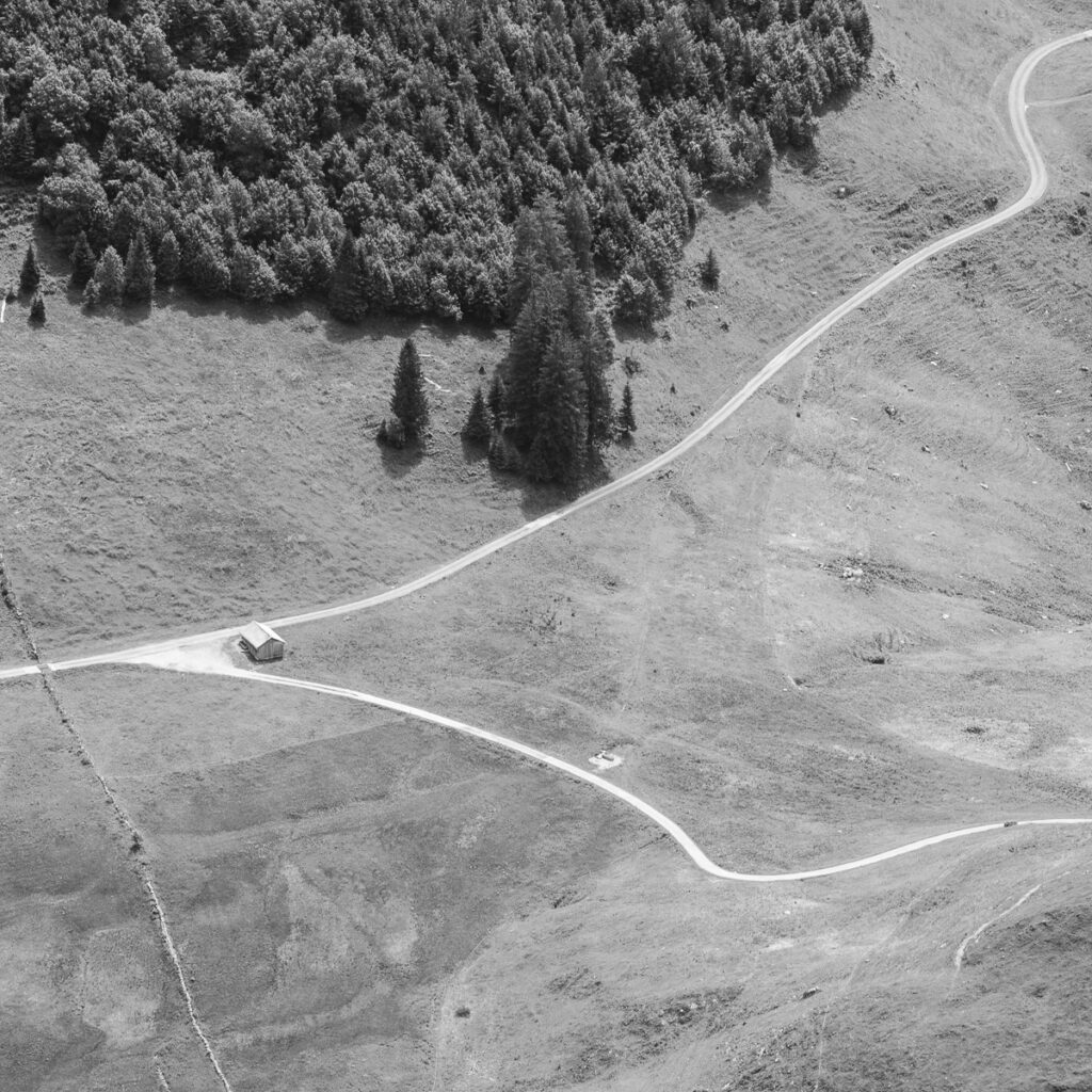 winding road in alpine landscape